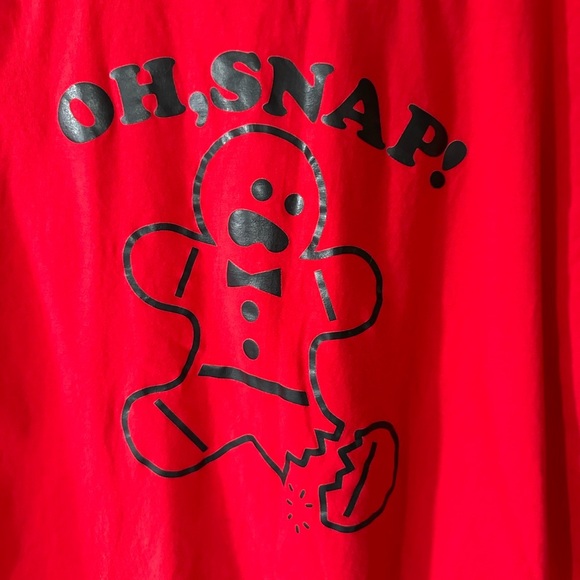 SHEIN red “oh snap” holiday t-shirt sz x-large - Picture 4 of 4